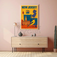 New Jersey Vintage Travel Poster PosterGoat