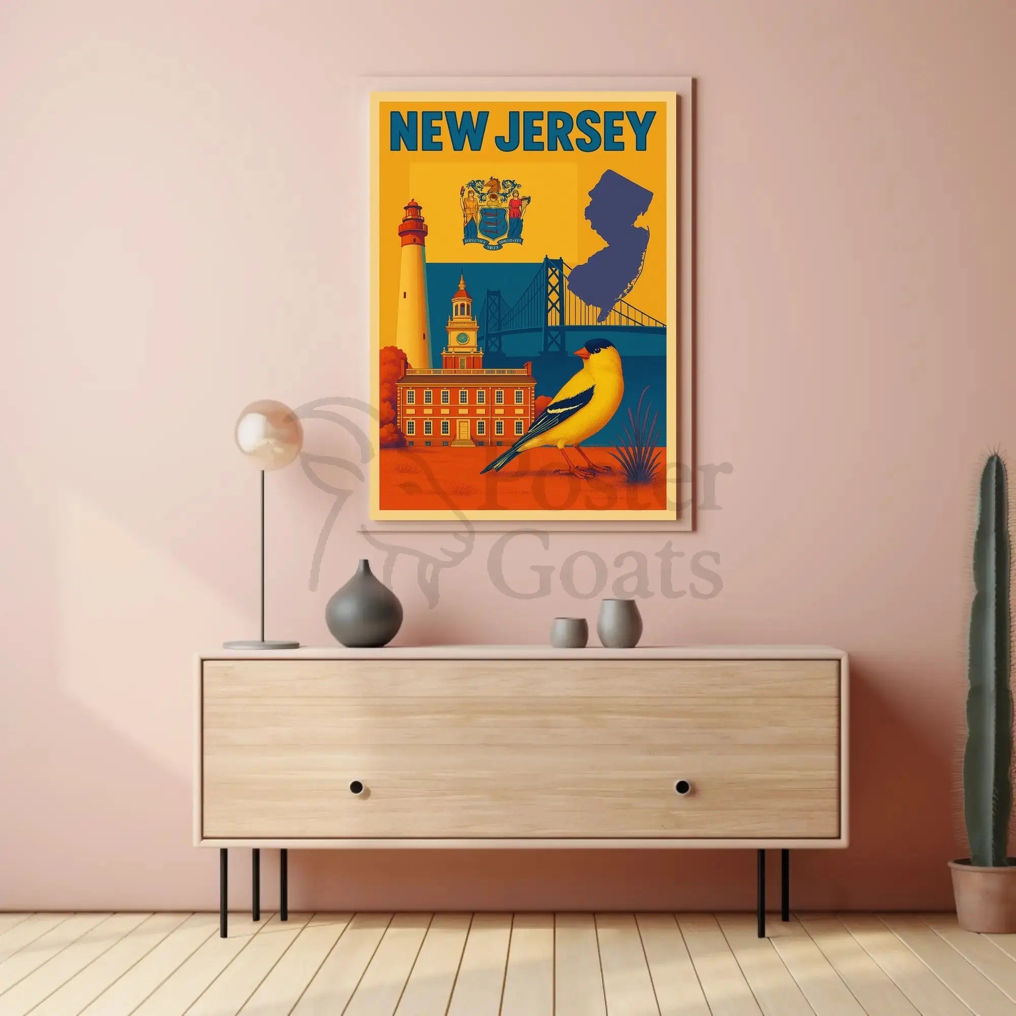 New Jersey Vintage Travel Poster PosterGoat