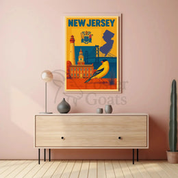 New Jersey Vintage Travel Poster PosterGoat
