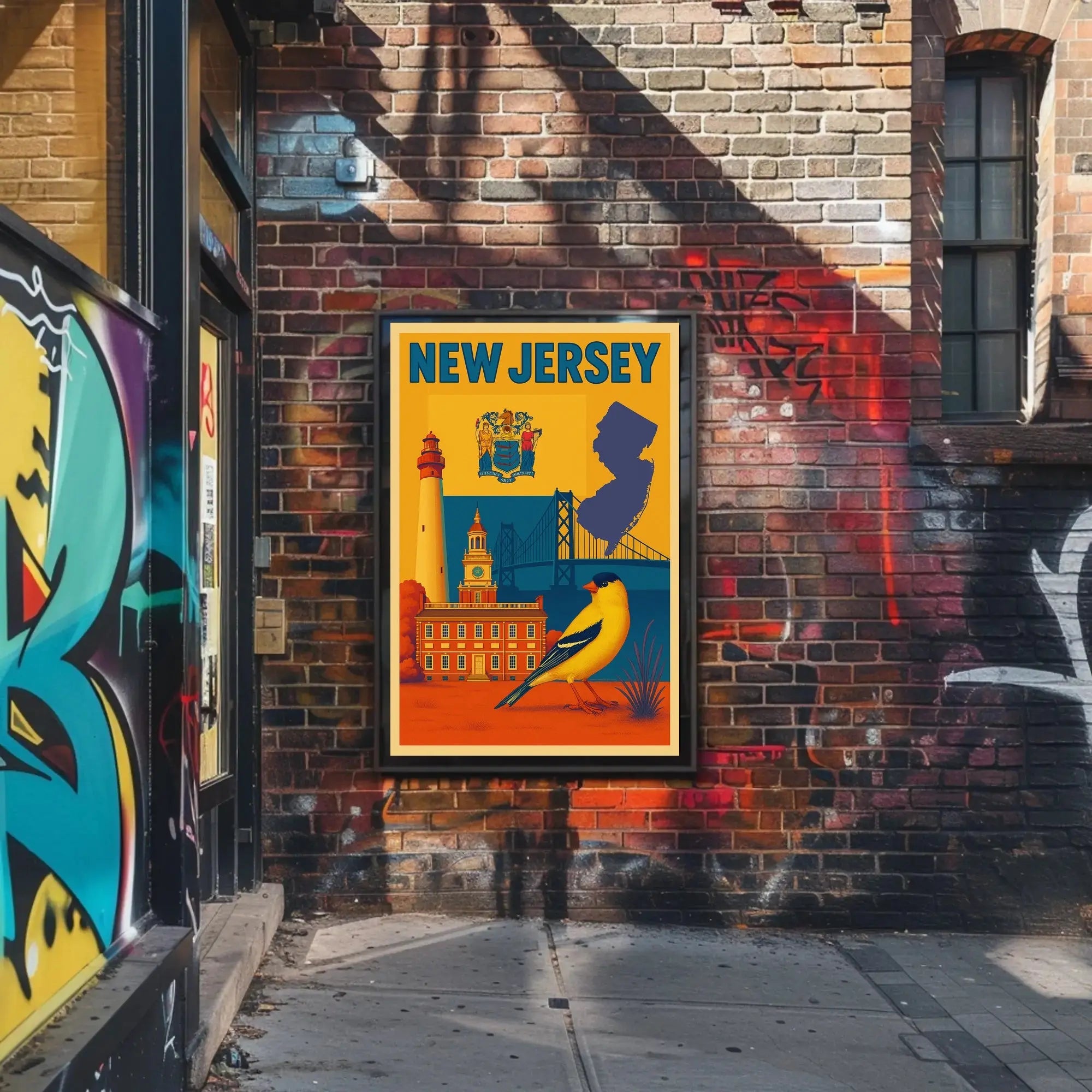 New Jersey Vintage Travel Poster PosterGoat