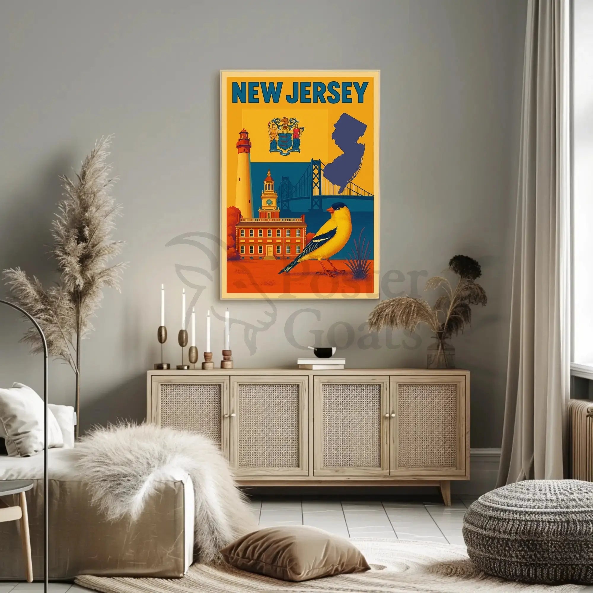 New Jersey Vintage Travel Poster PosterGoat