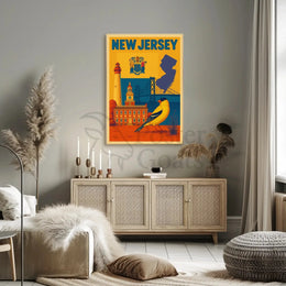 New Jersey Vintage Travel Poster PosterGoat