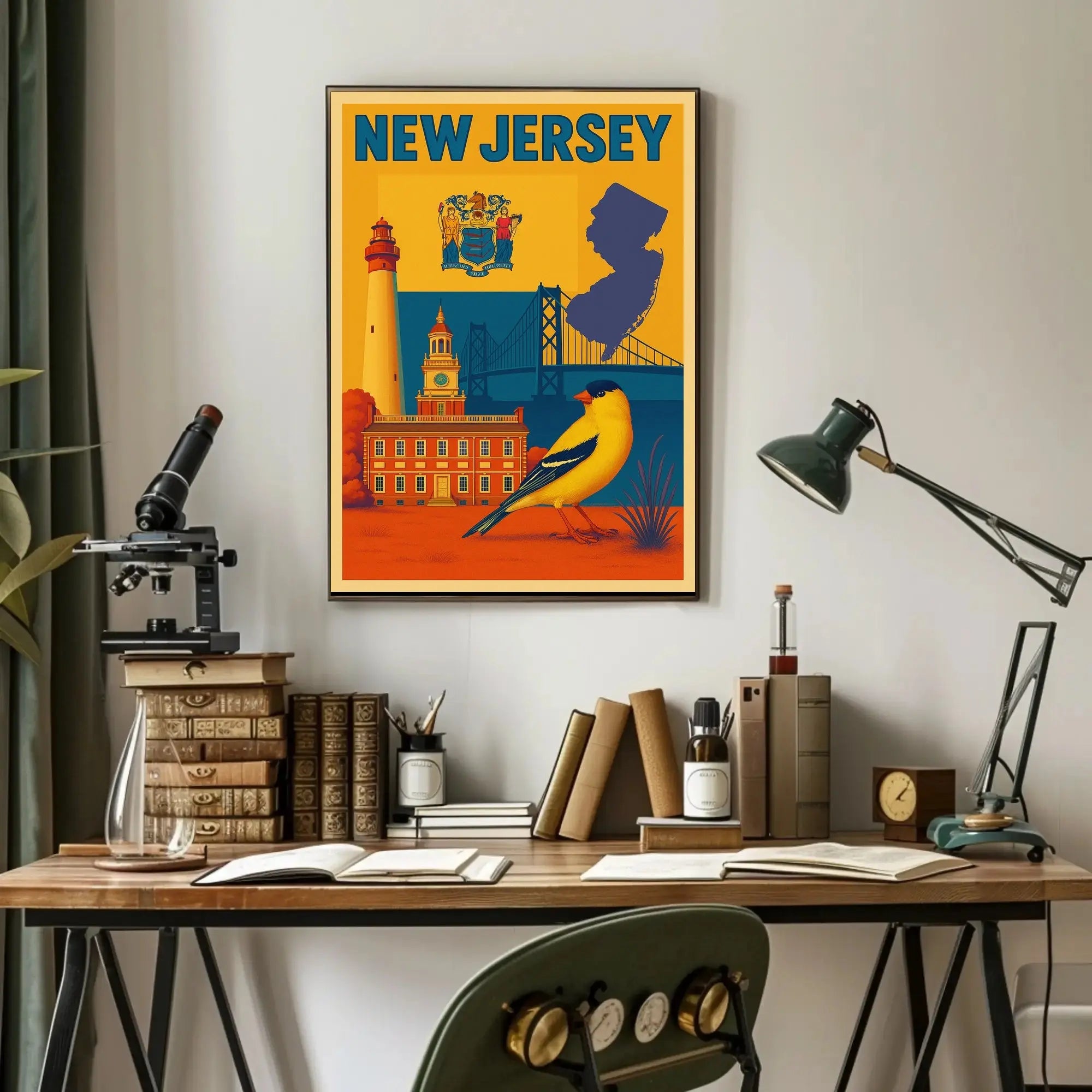 New Jersey Vintage Travel Poster PosterGoat