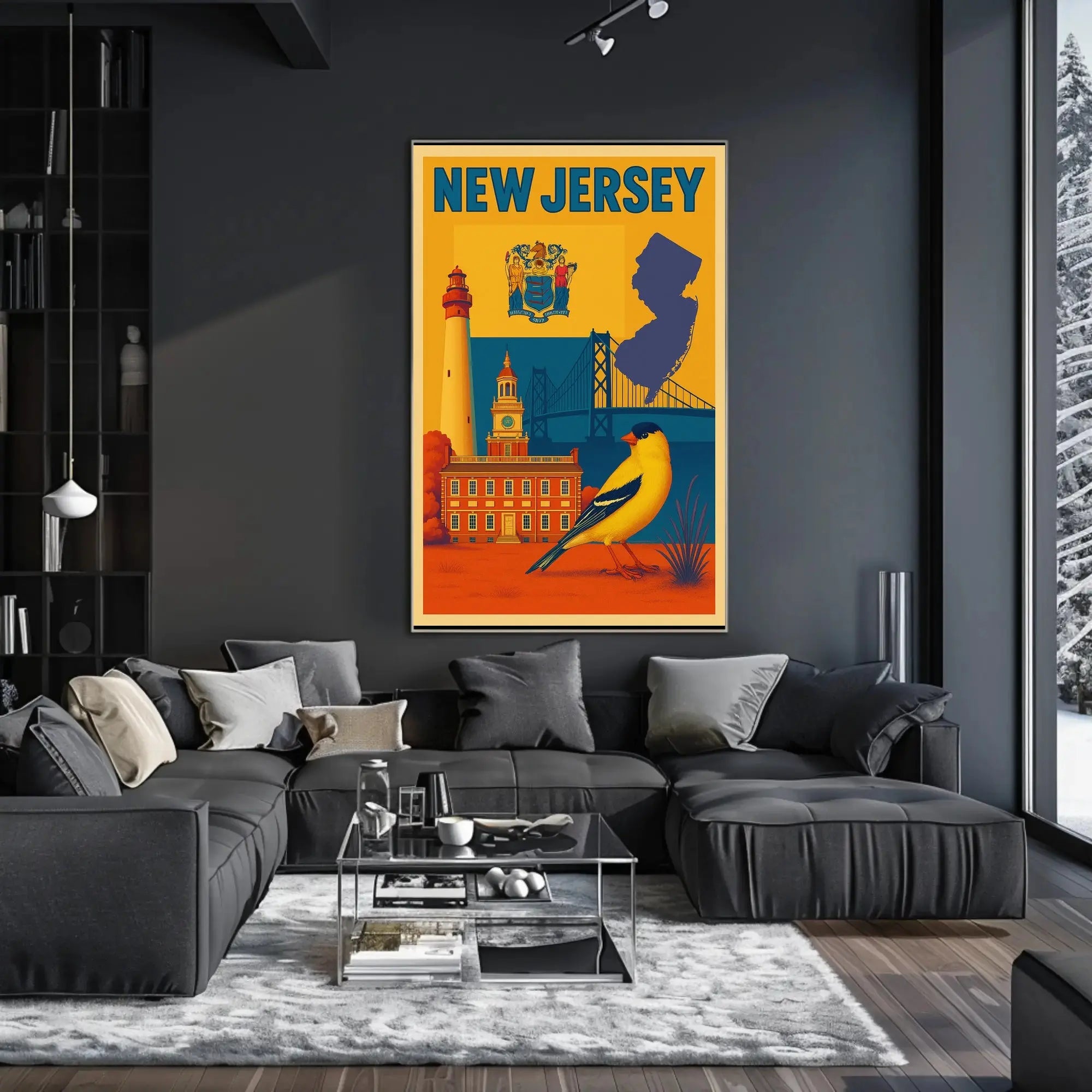 New Jersey Vintage Travel Poster PosterGoat