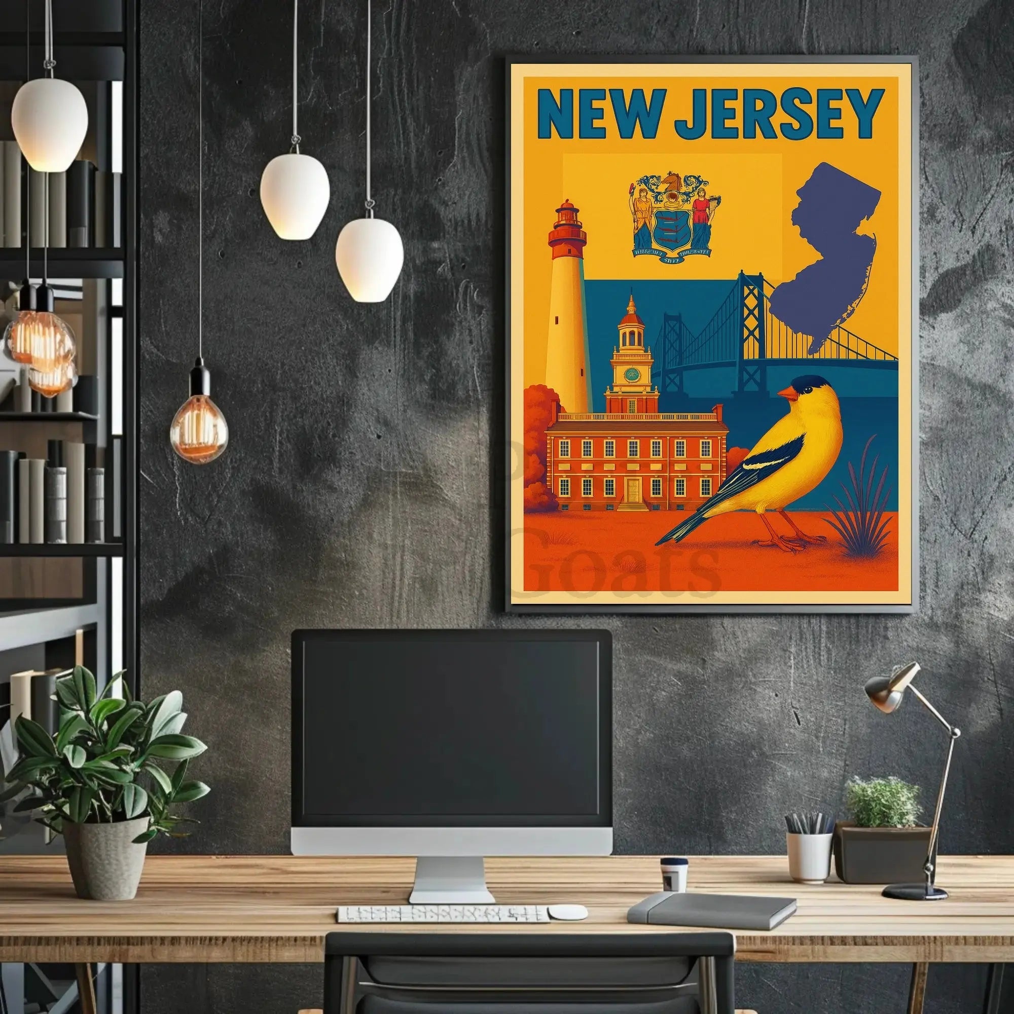New Jersey Vintage Travel Poster PosterGoat