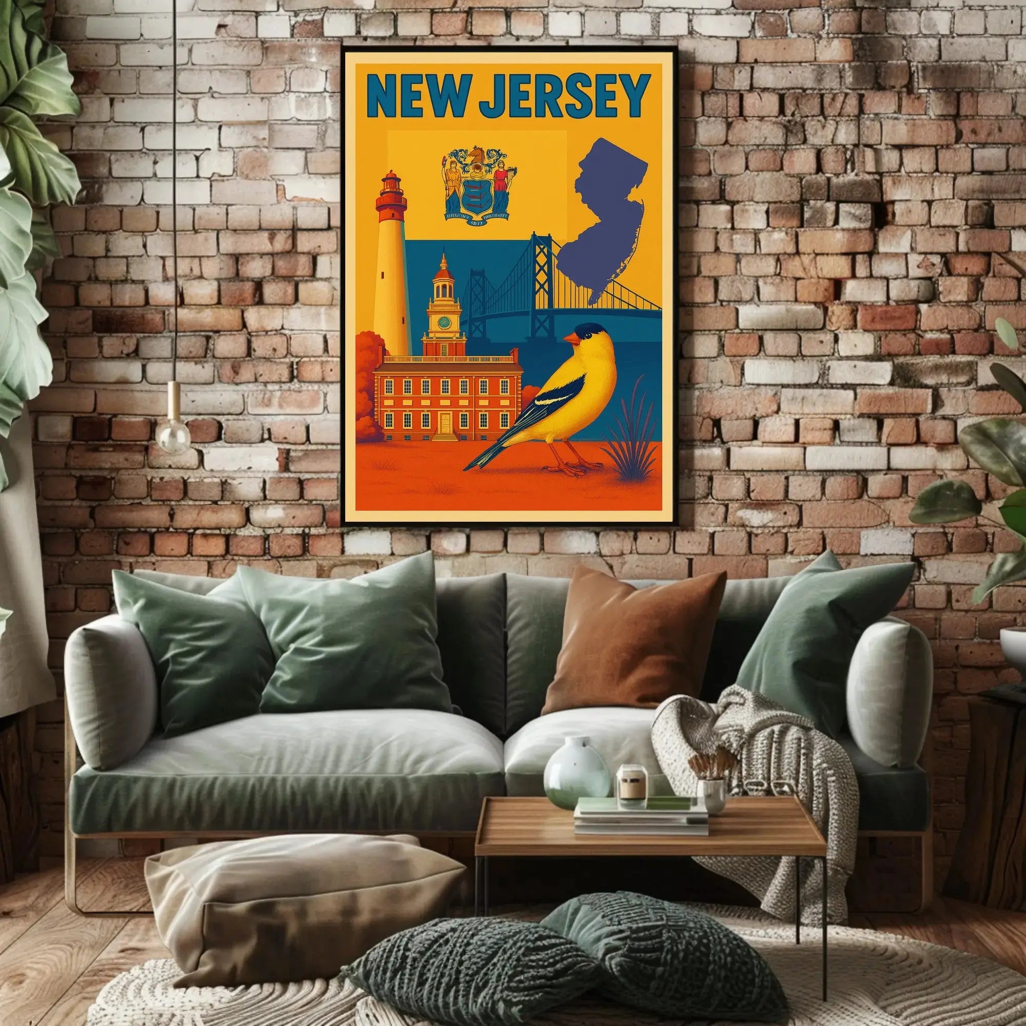 New Jersey Vintage Travel Poster PosterGoat