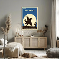 New Mexico Cowboy Vintage Travel Poster PosterGoat