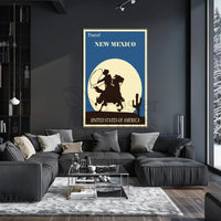 New Mexico Cowboy Vintage Travel Poster PosterGoat