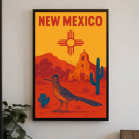 New Mexico Desert Zia Sun Vintage Travel Poster PosterGoat