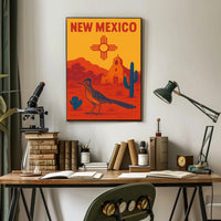 New Mexico Desert Zia Sun Vintage Travel Poster PosterGoat