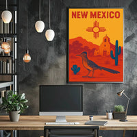 New Mexico Desert Zia Sun Vintage Travel Poster PosterGoat