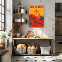 New Mexico Desert Zia Sun Vintage Travel Poster PosterGoat