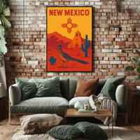 New Mexico Desert Zia Sun Vintage Travel Poster PosterGoat