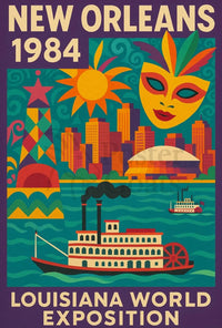 New Orleans 1984 Louisiana World Expo Travel Poster PosterGoat