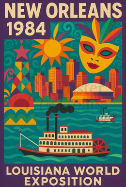 New Orleans 1984 Louisiana World Expo Travel Poster PosterGoat