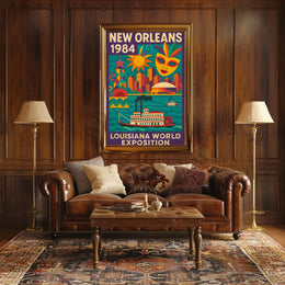 New Orleans 1984 Louisiana World Expo Travel Poster PosterGoat