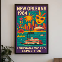 New Orleans 1984 Louisiana World Expo Travel Poster PosterGoat