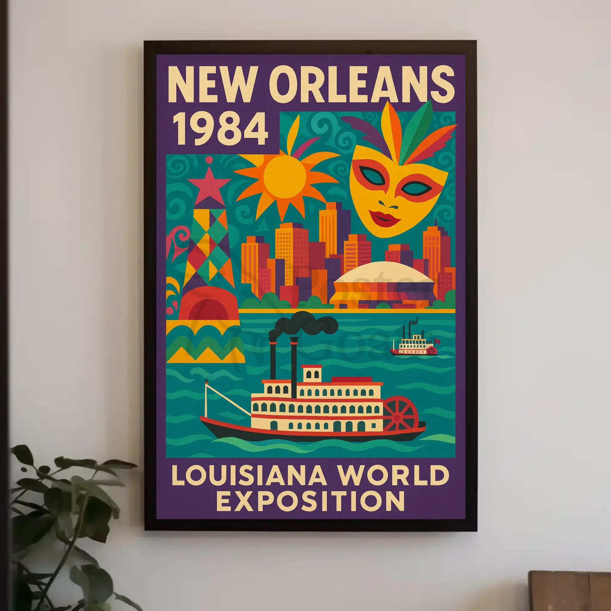 New Orleans 1984 Louisiana World Expo Travel Poster PosterGoat
