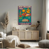 New Orleans 1984 Louisiana World Expo Travel Poster PosterGoat