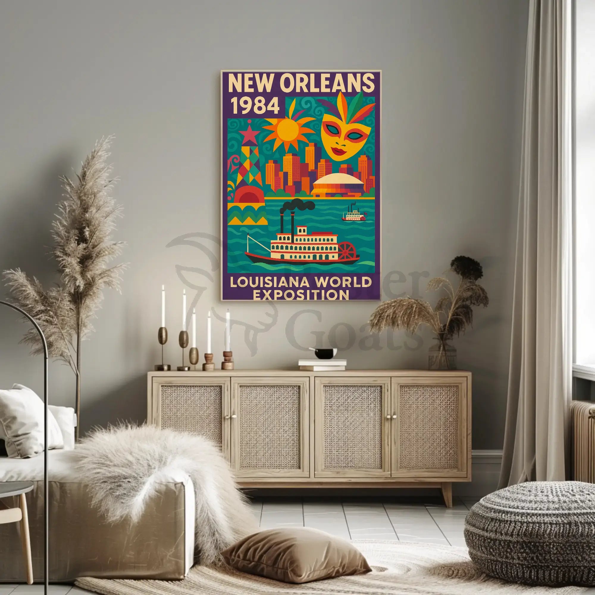 New Orleans 1984 Louisiana World Expo Travel Poster PosterGoat