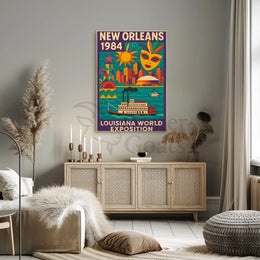 New Orleans 1984 Louisiana World Expo Travel Poster PosterGoat