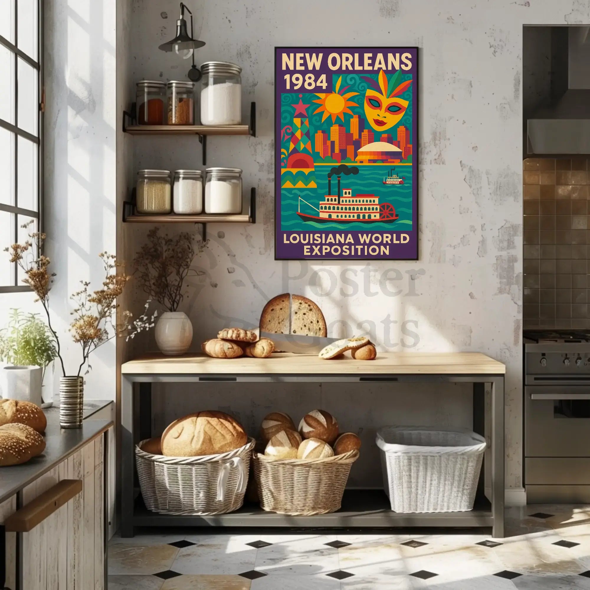 New Orleans 1984 Louisiana World Expo Travel Poster PosterGoat