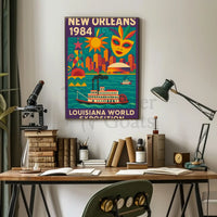 New Orleans 1984 Louisiana World Expo Travel Poster PosterGoat