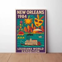New Orleans 1984 Louisiana World Expo Travel Poster PosterGoat