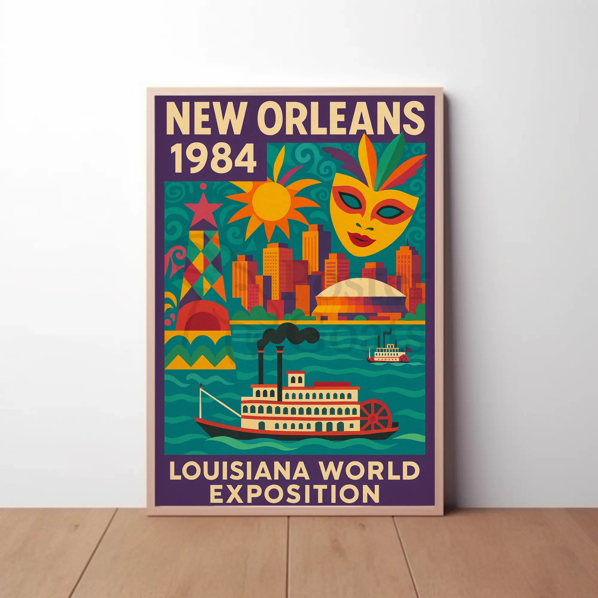 New Orleans 1984 Louisiana World Expo Travel Poster PosterGoat