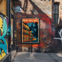 New Orleans Jazz Age Vintage Travel Poster PosterGoat