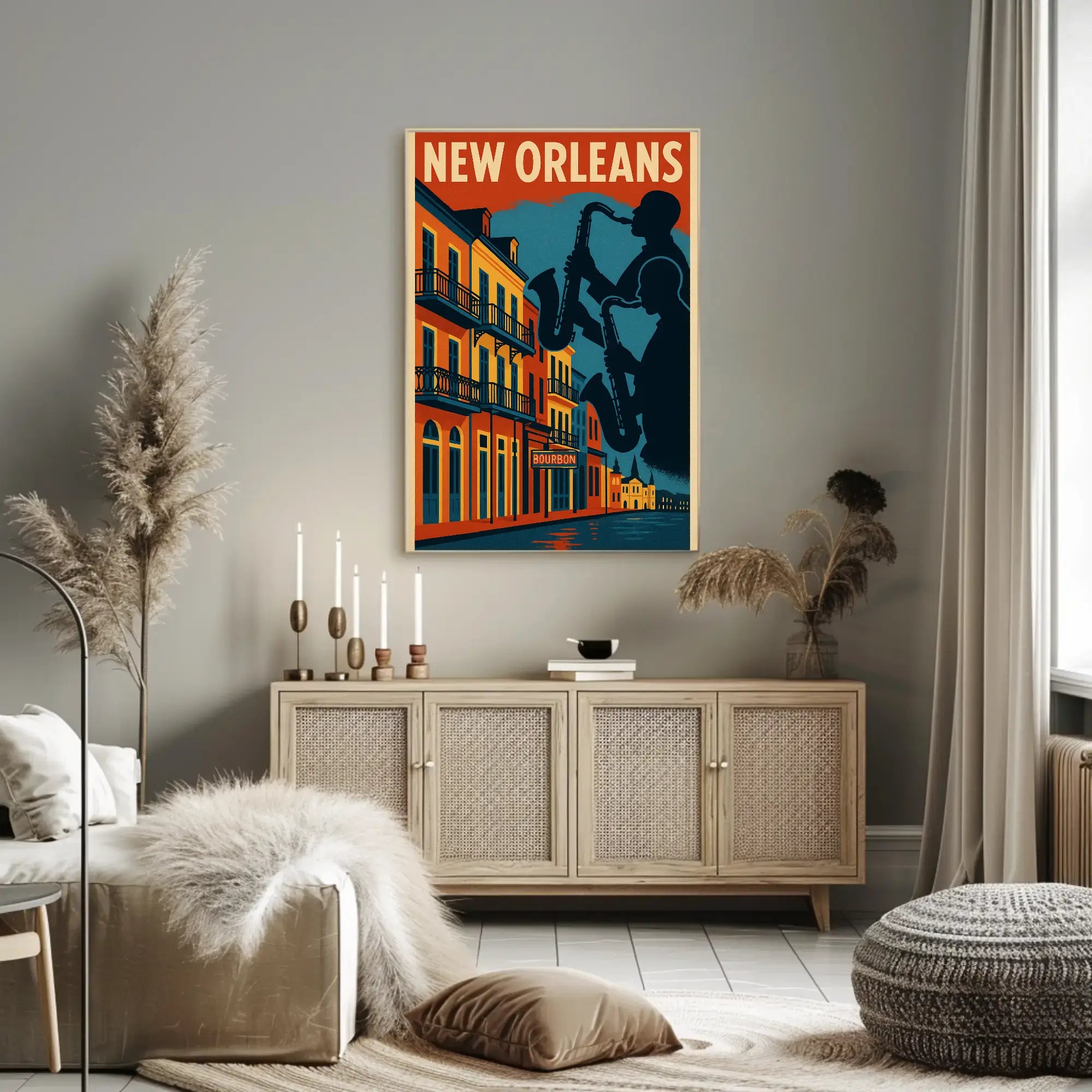 New Orleans Jazz Age Vintage Travel Poster PosterGoat