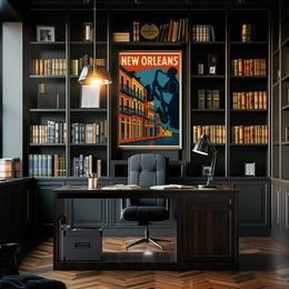 New Orleans Jazz Age Vintage Travel Poster PosterGoat