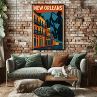 New Orleans Jazz Age Vintage Travel Poster PosterGoat