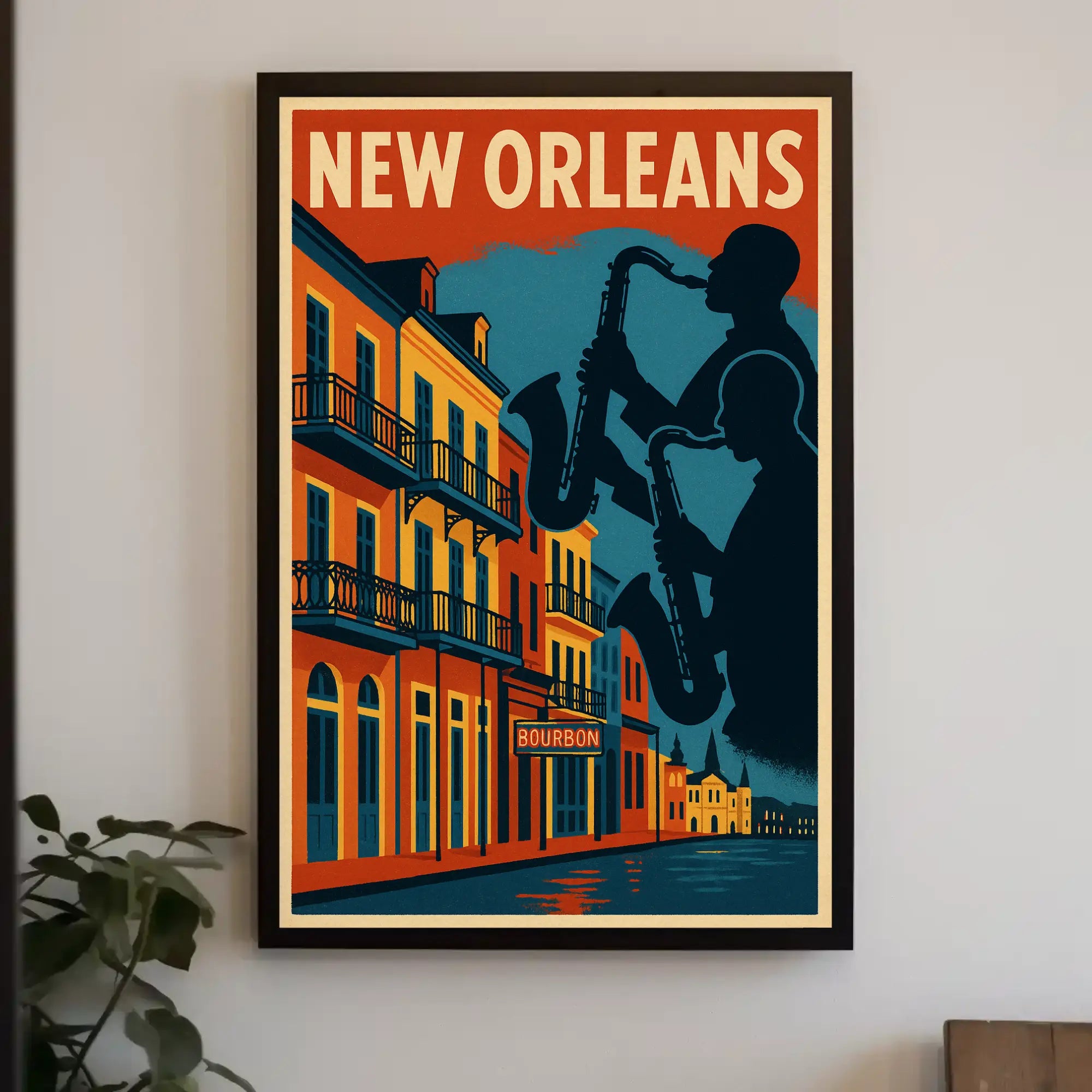 New Orleans Jazz Age Vintage Travel Poster PosterGoat