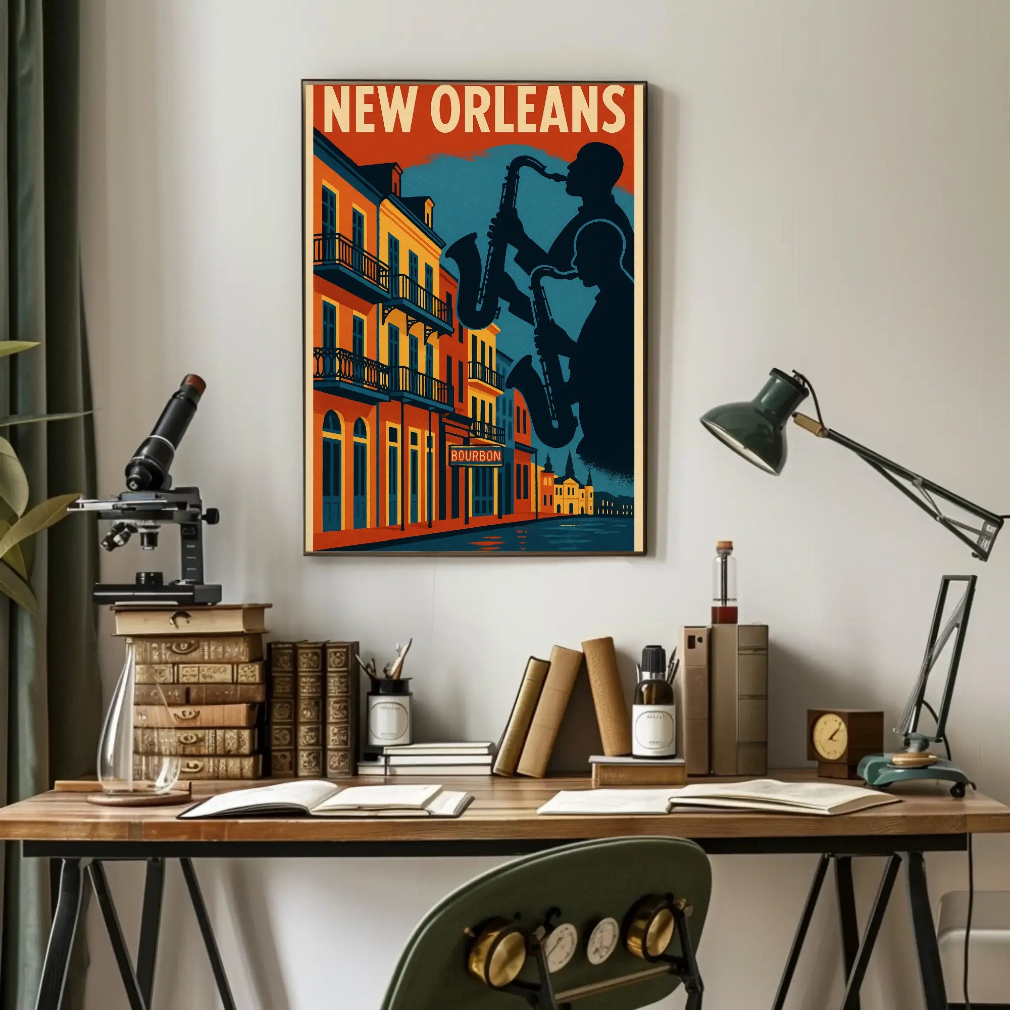 New Orleans Jazz Age Vintage Travel Poster PosterGoat
