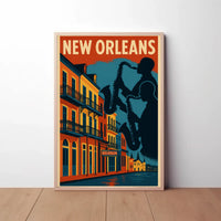 New Orleans Jazz Age Vintage Travel Poster PosterGoat