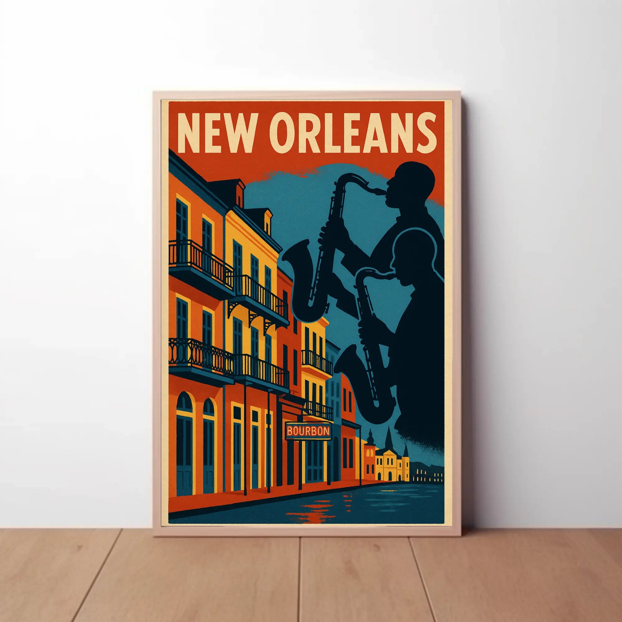 New Orleans Jazz Age Vintage Travel Poster PosterGoat