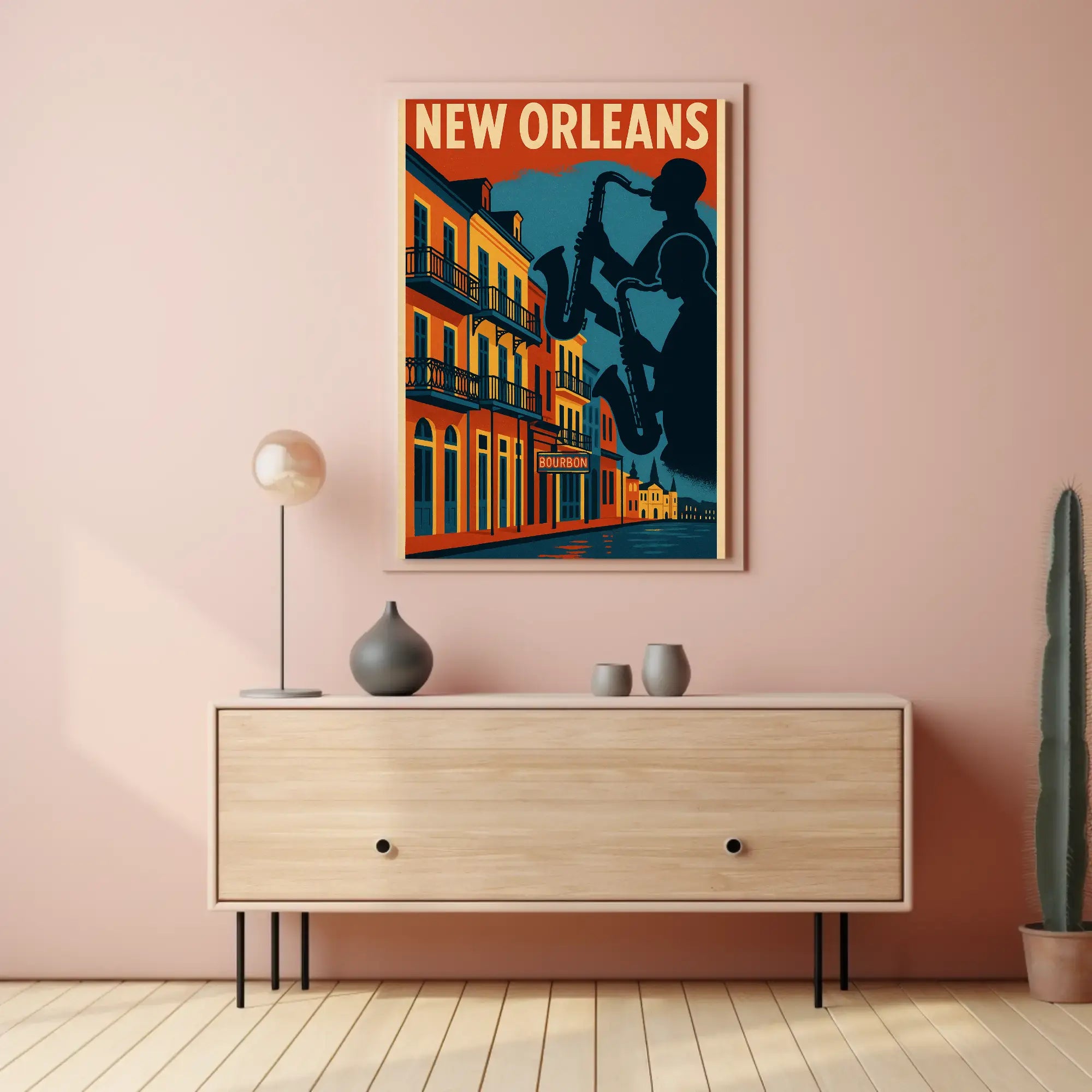 New Orleans Jazz Age Vintage Travel Poster PosterGoat