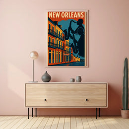 New Orleans Jazz Age Vintage Travel Poster PosterGoat