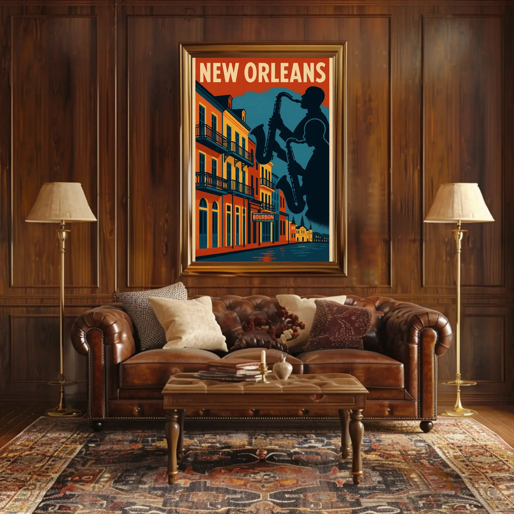New Orleans Jazz Age Vintage Travel Poster PosterGoat