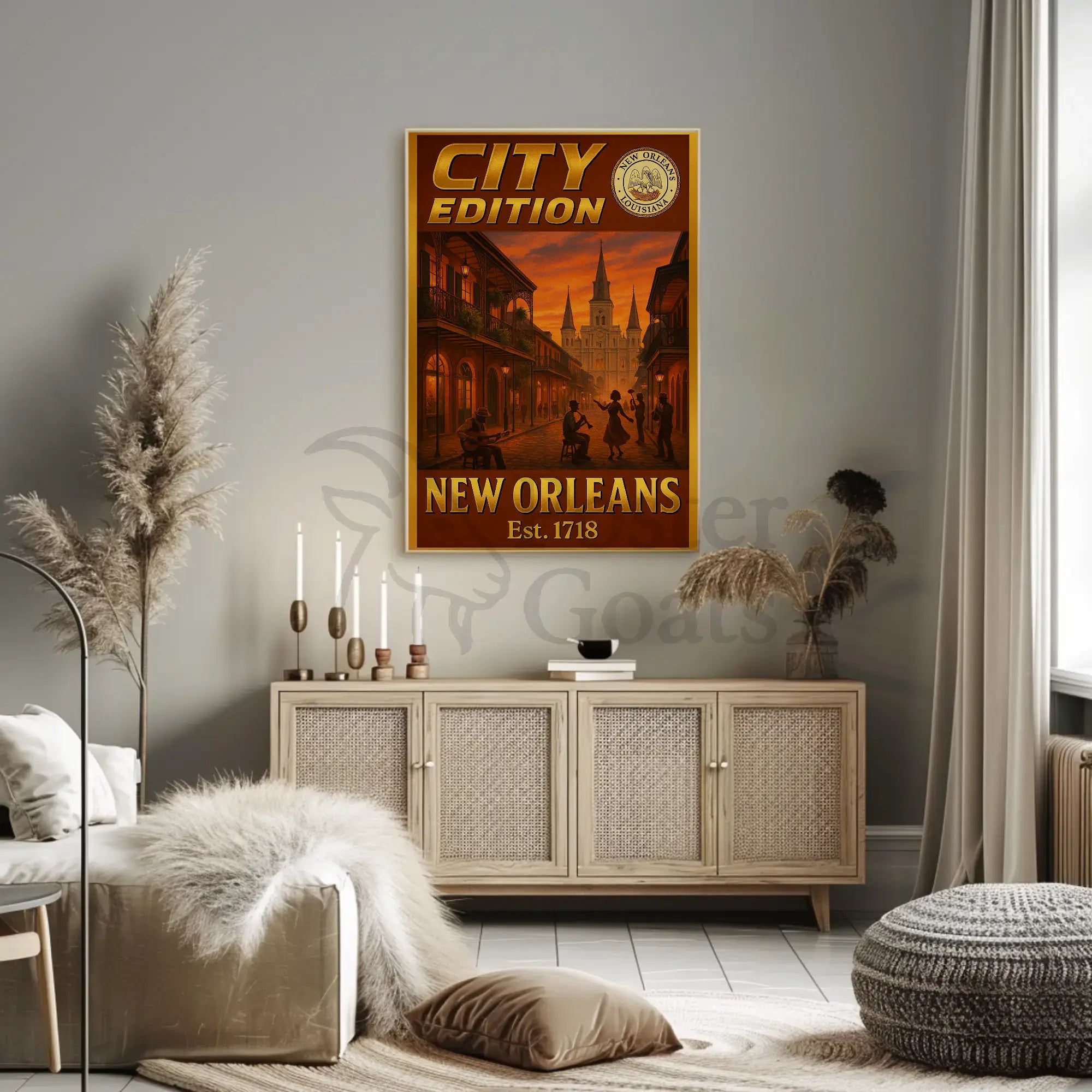 New Orleans Jazz Culture Vintage Travel Poster PosterGoat