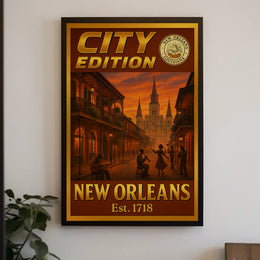 New Orleans Jazz Culture Vintage Travel Poster PosterGoat