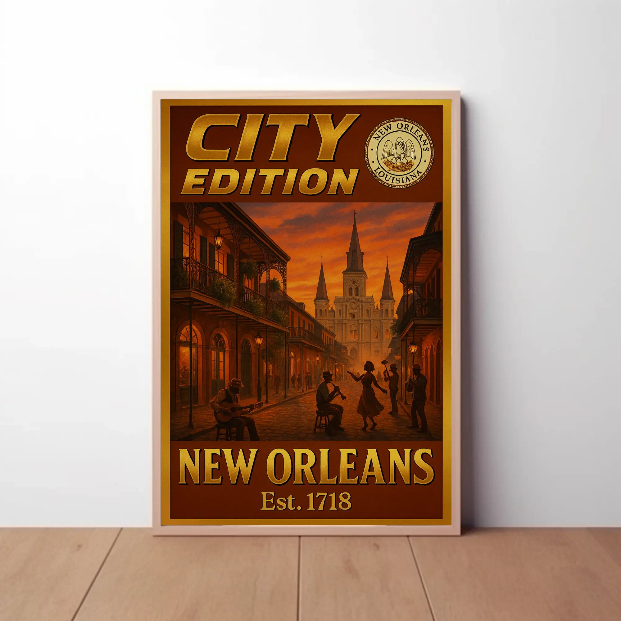 New Orleans Jazz Culture Vintage Travel Poster PosterGoat