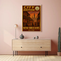 New Orleans Jazz Culture Vintage Travel Poster PosterGoat