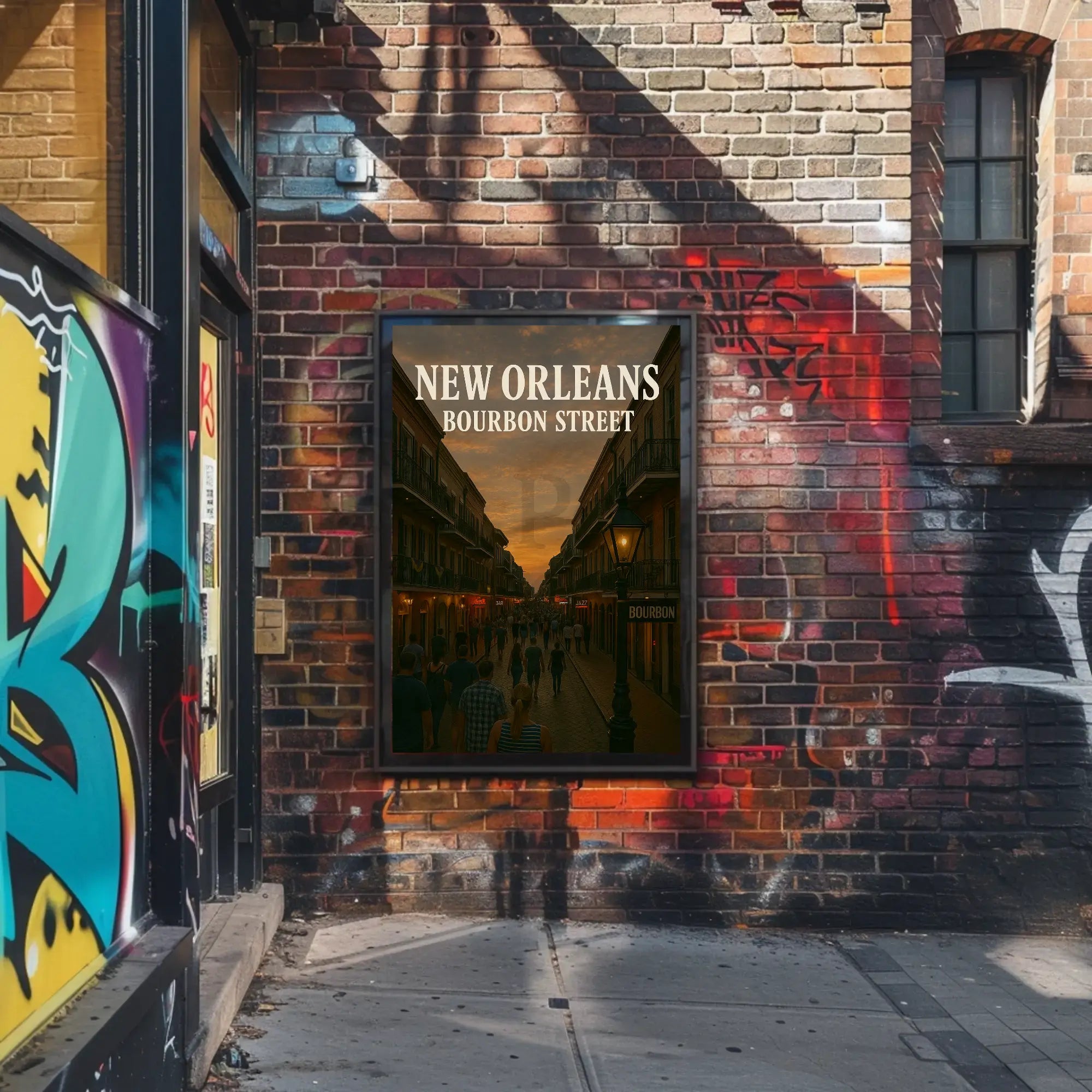 New Orleans Nightlife Jazz Scene Travel Poster PosterGoat