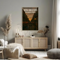 New Orleans Nightlife Jazz Scene Travel Poster PosterGoat