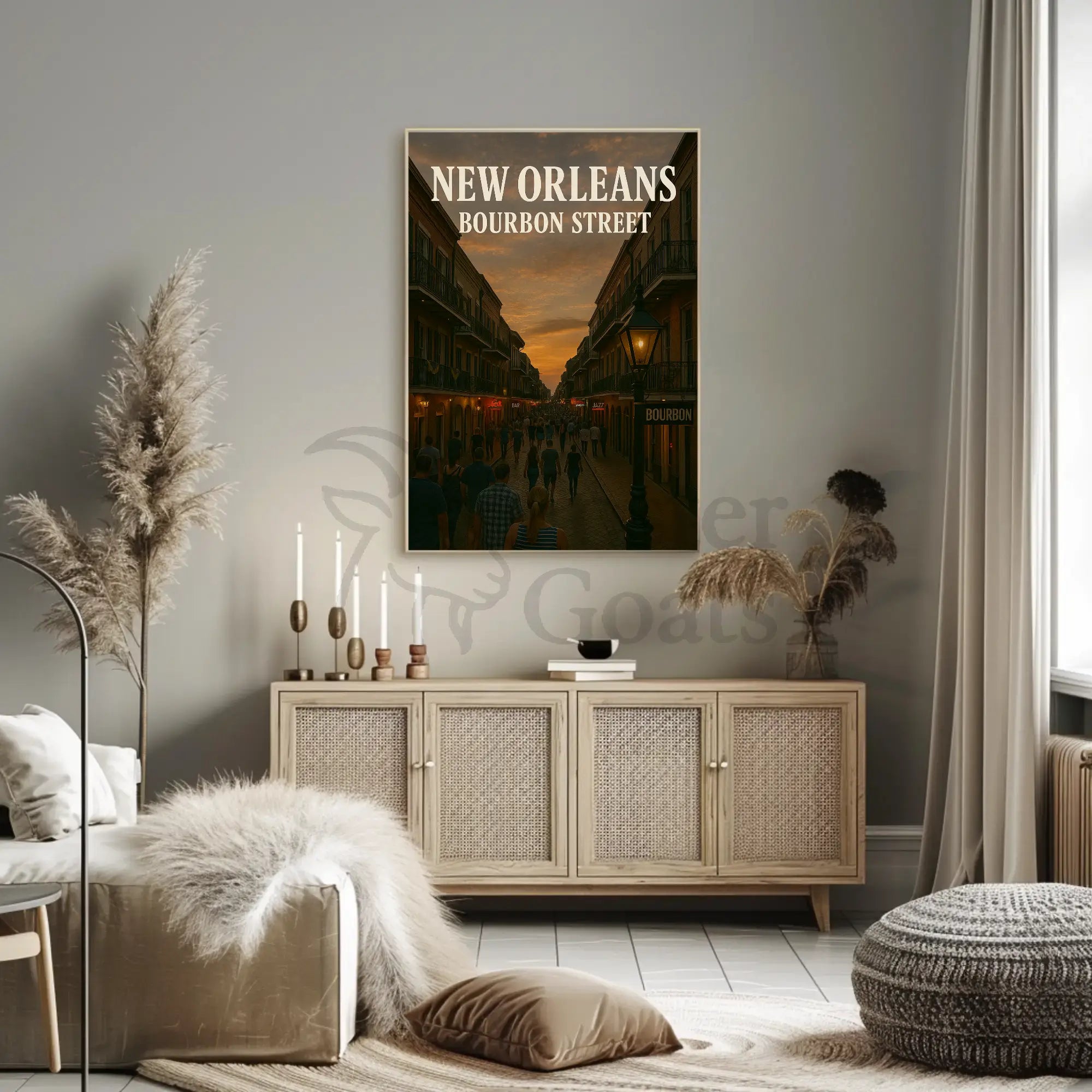 New Orleans Nightlife Jazz Scene Travel Poster PosterGoat