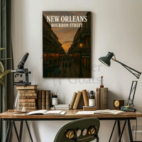 New Orleans Nightlife Jazz Scene Travel Poster PosterGoat