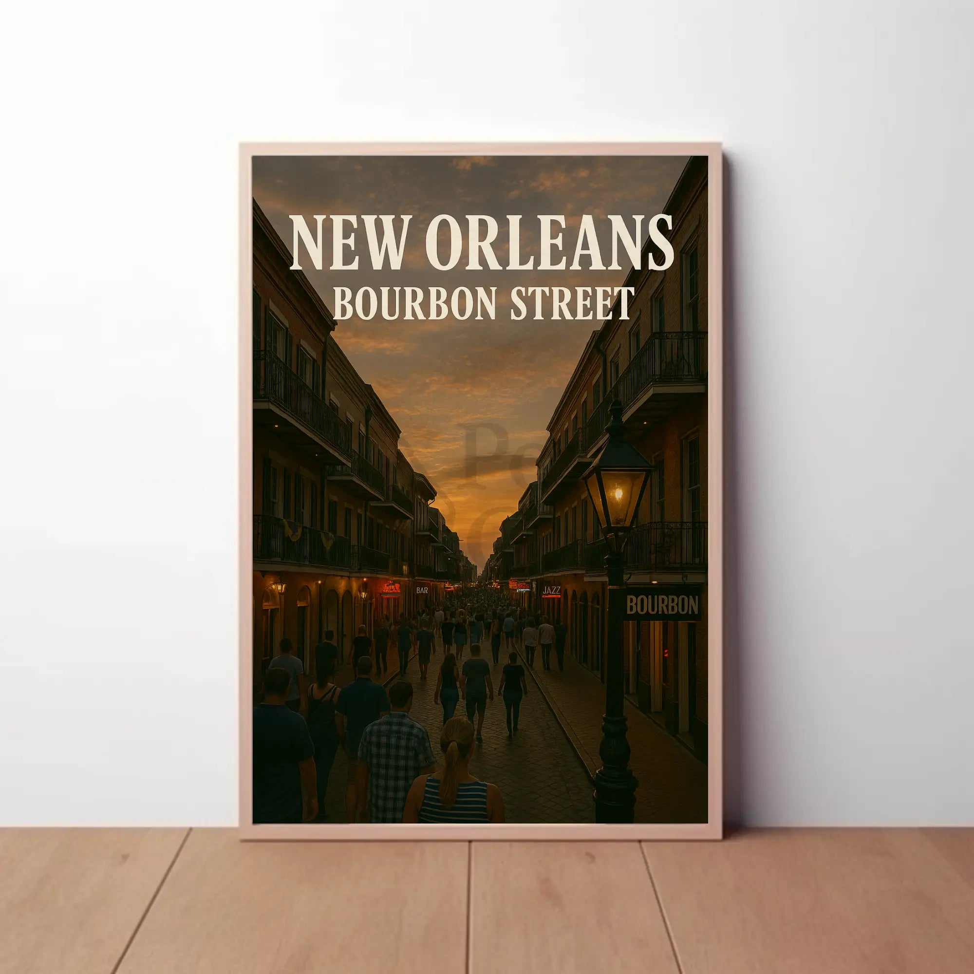 New Orleans Nightlife Jazz Scene Travel Poster PosterGoat