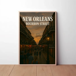 New Orleans Nightlife Jazz Scene Travel Poster PosterGoat